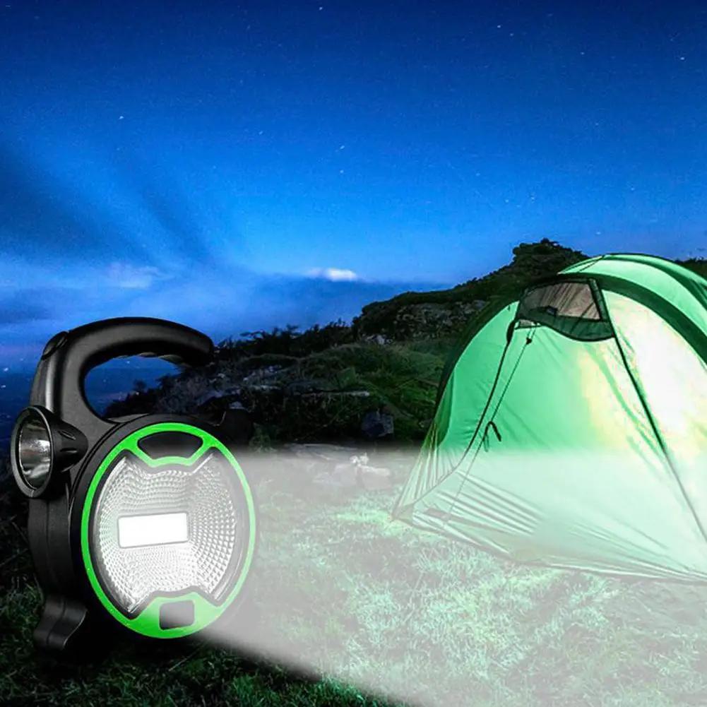 강력한 LED COB 손전등 다기능 캠핑 비상 손전등, 야외 캠핑용 휴대용 소형 포켓 작업등